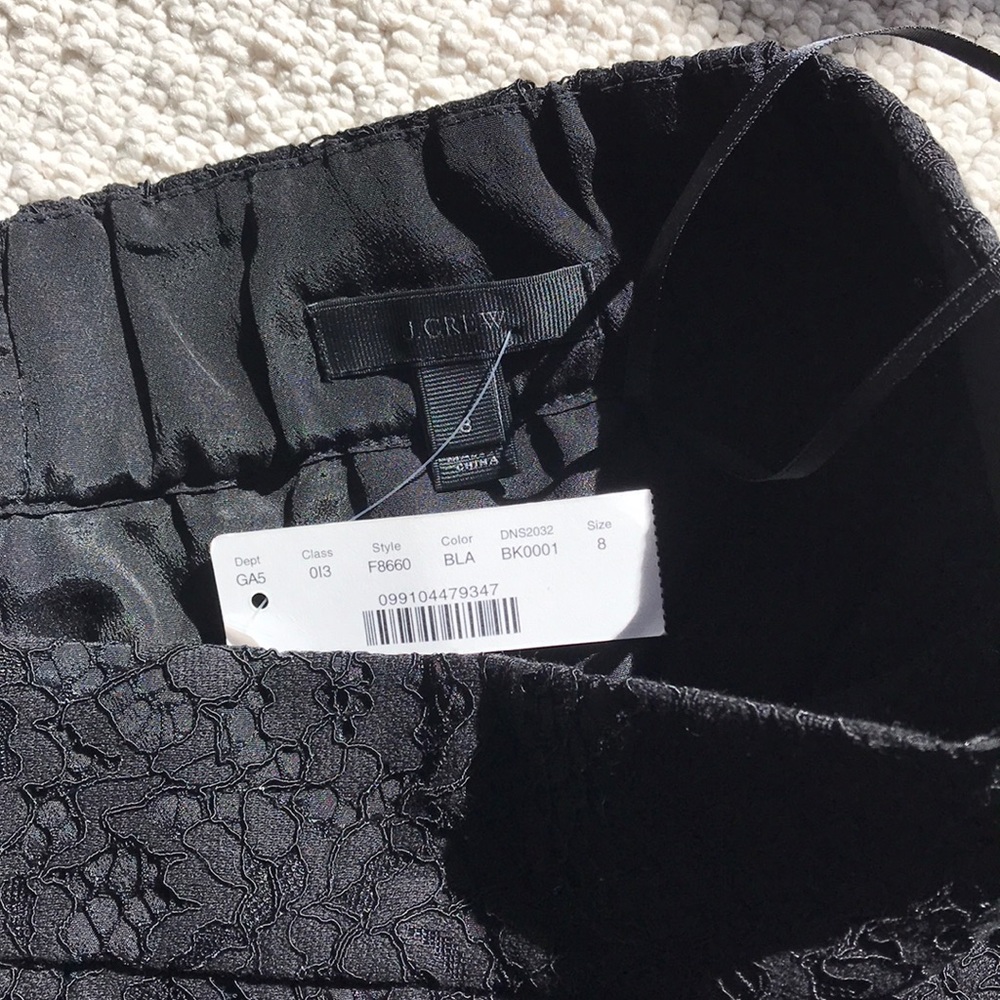 NWT JCrew Black Lace Skirt - Size 8 - Picture 3 of 4